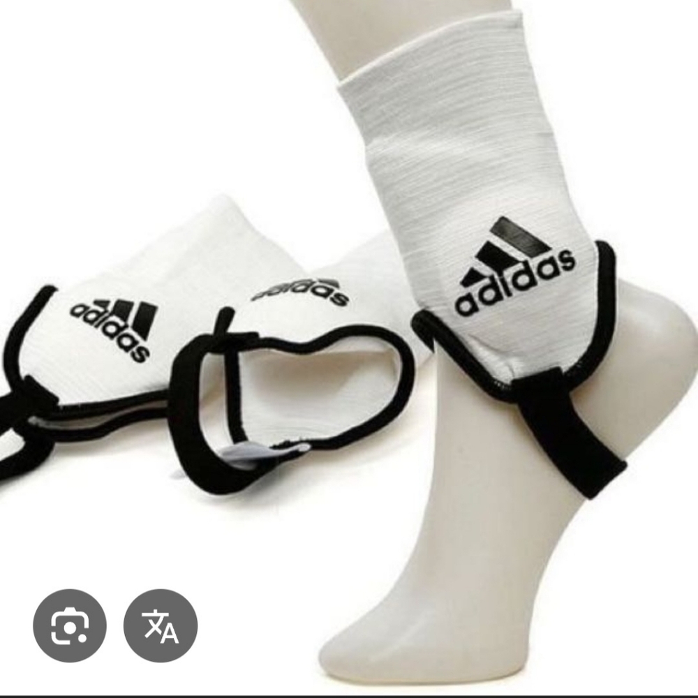 Adidas White Ankle Guard Set